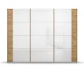Rauch Möbel Kleiderschrank Schwebetürenschrank Artemis, mit Glastüren, Eiche Artisan / weiß Schwebetürenschrank, Schrank, Kleiderschrank, Breite 275 cm