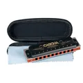 Cascha Professional Blues Mundharmonika in C-Dur mit Etui und Pflegetuch HH 2025