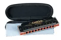 Diatonische 10-Loch Professional Blues Mundharmonika C-Dur mit Etui & Pflegetuch