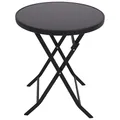 Gartentisch Bistrotisch Balkontisch Klapptisch MILANO 60cm Metall Glas 2. WAHL
