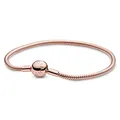 PANDORA Schlangen-Gliederarmband in Roségold 14 Karat rosévergoldete Metalllegierung Moments Collection, 21cm