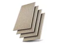 JUSKYS Wandpaneele Akustik 4er Set (120x60 cm, Eiche Natur Hell) 2.88 m²