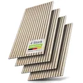 Juskys Akustikpaneele 4er Set 2,88 m² – Wandpaneele 120x60 cm zur Wandverkleidung, reduziert Hall & Lärm, dekorative Wandplatten – Eiche Natur Hell