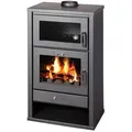 Holzofen mit Backofen VICTORIA TRIUMPH F – 15 kW, , Kochfunktion, schwarz, Ø150 mm Rauchrohr, ideal für Raumheizung und Kochen - Schwarz