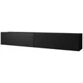 Mirjan24 Tv-Lowboard, Schwarz, Holzwerkstoff, Rechteckig,Rechteckig, 200x31x30 cm, Wohnzimmer, Wohnwände, Lowboards, Lowboards stehend