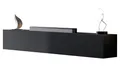 Mirjan24 TV Lowboard Cholon 200, Griffloses Öffnungssystem, 2 Klappe/Tür, TV Board Sideboard, Unterschrank, Fernsehschrank, TV Tisch, Fernsehtisch (Schwarz)
