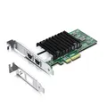 10Gtek 10Gb PCI-E NIC Network Card, Dual Copper RJ45 Port, with Intel X550-AT2 Controller, PCI Express Ethernet LAN Adapter Support Windows Server/Linux/ESX, Compare to Intel X550-T2