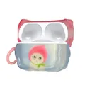 kwmobile In-Ear Kopfhörer Case für Apple Airpods Pro 2 / Pro 1 Hülle mit Karabiner - Headphones Case - Earphones Cover Etui - Katze mit Pfirsichhut
