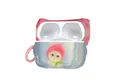 kwmobile Kopfhörer-Schutzhülle In-Ear Kopfhörer Case für Apple Airpods Pro 2 / Pro 1, Hülle mit Karabiner - Headphones Case - Katze mit Pfirsichhut Design