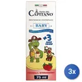 3x Pasta del capitano Kinder Zahnpasta 75 Ml Junior 3+ Erdbeere Weiß
