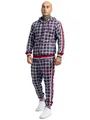Lonsdale Herren Trainingsanzug mit Kapuze schmale Passform ORBOST XL, Navy/Red/White