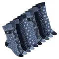 Celodoro Damen Motivsocken (10 PAAR) Süße Muster Crew Socken - Navy Blue 35-38