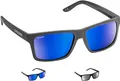 Cressi Bahia Floating Sunglasses Charcoal/Blue Mirrored Lenses