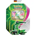 Pokémon-Sammelkartenspiel: Tin-Box Paradoxclash: Eisenblatt-ex (1 holografische Promokarte & 4 Boosterpacks)