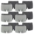 PUMA 12 er Pack Short Boxer Boxershorts Men Pant Unterwäsche kurz 100000884, Farbe:008 - Dark Grey Melange/Black, Bekleidungsgröße:S