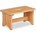 Relaxdays Hocker Bambus Natur Rutschfest 20,5 cm x 40 cm x 22 cm 2 kg