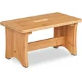 Relaxdays Bambushocker, Hellbraun, Holz, 40x20.5x22 cm, Wohnzimmer, Hocker, Sitzhocker