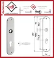 2 Stk. EDI Türschild oval/Renovierschild 206 Z Edelstahl F00 PZ Entfernung 92 mm