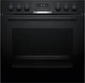 Bosch HEB517BB3 - Serie 6 Einbauherd mit 5 Jahre Garantie, Schwarz, 3D Heissluft, Backwagen, 60 x 60 cm