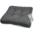 sunnypillow Stuhlkissen Gartenkissen für Gartenmöbel Rattanmöbel, Outdoor / Indoor grau Sitzkissen 60x60x10cm