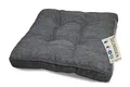 sunnypillow Polster für Gartenmöbel - Sitzkissen 60 x 60 cm für Rattanmöbel - Stuhlauflage Outdoor, wasserdicht, UV-lichtecht - Gartenpolster, Polsterauflagen auf Rattansessel - Kissen Anthrazit