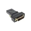 InLine - Videoanschluß - HDMI / DVI - DVI-D (M) - HDMI, 19-polig (W) - Schwarz - um 180 Grad drehbarer Anschluss (17660W)