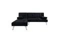 HTI-Living Schlafsofa Schlafsofa Miranda mit Chaiselongue Velvet Schwarz, Stück 1 Teile, Eckcouch mit Bettfunktion