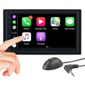 Creasono 2-DIN-Autoradio mit Apple CarPlay, Freisprechfunktion, 17,1-cm-Display