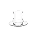 LAV Teeglas Eda 12-teiliges-Set mit Untertellern, transparent - 170 ml, 12-tlg., Glas, 12-teilig, 170 ml