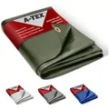A-TEX® Schutzplane Abdeckplane Gewebeplane Plane mit Ösen 260 g/qm viele Farben/Größen grün 3 x 5 m