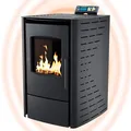 Pelletofen Pelletheizung Pelletkamin 6kW bis 120m³ Pellet Kaminofen Heizung