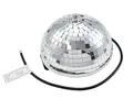 SATISFIRE Discolicht Spiegelkugel halb 20cm Discokugel Spiegel-Halbkugel mit Motor silber
