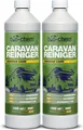 bio-chem Caravan- und Wohnmobil-Reiniger - Extra Starkes Konzentrat - 2X 1000 ml - Reiniger für Wohnmobile, Wohnwagen, Vorzelte, Regenstreifenentferner - DE