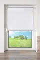 K-Home® Thermo Springrollo/Mittelzugrollo mit modernen Struktur Stoff Weiß B40 x H150 cm