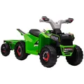 Kinderquad Kinder Elektro-Quad 6V Elektroauto mit Anhänger, 2,5 km/h Metall Grün