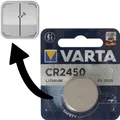 Batterie passend für Osram Lightify Switch Dimmschalter 1x Varta CR2450 Lithium Batterie IEC CR 2450
