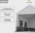 Blumfeldt Partyzelt - 4x3m, Festzelt mit Seitenwänden, Wetterfestes Gewebe, Stabiles Stahlrahmen, Einfache Montage, Ideal für Outdoor-Partys, BBQs & Gartenpavillon