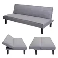 B-Ware Schlafsofa MCW-J17, Klappsofa Gästebett, Schlaffunktion Stoff, grau