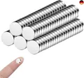 100 Stück | 8 x 2 mm runde extrem Starke Magnete, kleine 