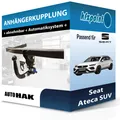 Für Seat Ateca SUV 06.2016-07.2023 AUTO HAK Anhängerkupplung abnehmbar AHK
