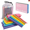 xnicx 47Stück 7" Papilotten Lockenwickler Grosse Locken Ohne Hitze,Flexibel 