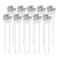 kwmobile 10x GU5.3 Fassung mit 12V Kabel - MR16 Bauform - 0,5mm² Kabeldurchmesser - Keramik Sockel Lampen Fassung - GU 5.3 Fassungen Set Halogen und LED Leuchtmittel