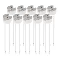 10x GU5.3 Fassung 12V Kabel MR16 Bauform 0,5mm² Kabeldurchmesser Keramik Sockel