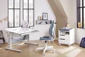PAIDI Kinderschreibtisch DIEGO CURVED, Schülerschreibtisch, mitwachsend, ergonomisch, stufenlos höhenverstellbar, Tischplatte neigbar