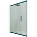 Forte - Duschtür Gleittür Pvc Cm Klarglas Grün Night Watch Deco