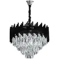 TOOLIGHT Hängelampe Mit Kristallen G063-Cp 50Cm 50Cm Black Black - Schwarz