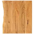 vidaXL Akazienholz Massiv Waschtischplatte Badezimmer Waschtisch Waschtischkonsole Platte Holzplatte für Aufsatzbecken Badmöbel Baumkante 58x52x2,5cm