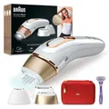 Braun IPL Silk Expert Pro 5 Haarentfernungsgerät Damen/Herren, 3 Aufsätze, sichtbare Haarentfernung, Designed In Germany, Venus Rasierer, Alternative zu Laser Haarentfernung, PL5267, weiß/gold