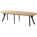 ESSTISCH Twixy XXL groß rund oval ausziehbar, Braun 100-250/100/76 cm