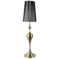 riess-ambiente.de Edle Design Stehlampe LUCIE 160cm schwarz gold gebürstet Barock Stil Stehleuchte Wohnzimmerleuchte